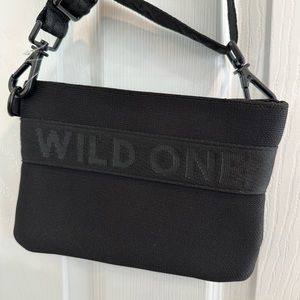 Black wild one crossbody treat pouch never used